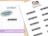 Text Planner Stickers Set (Bold Font)