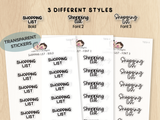 Shopping List - Text Planner Stickers (3 Font Styles)