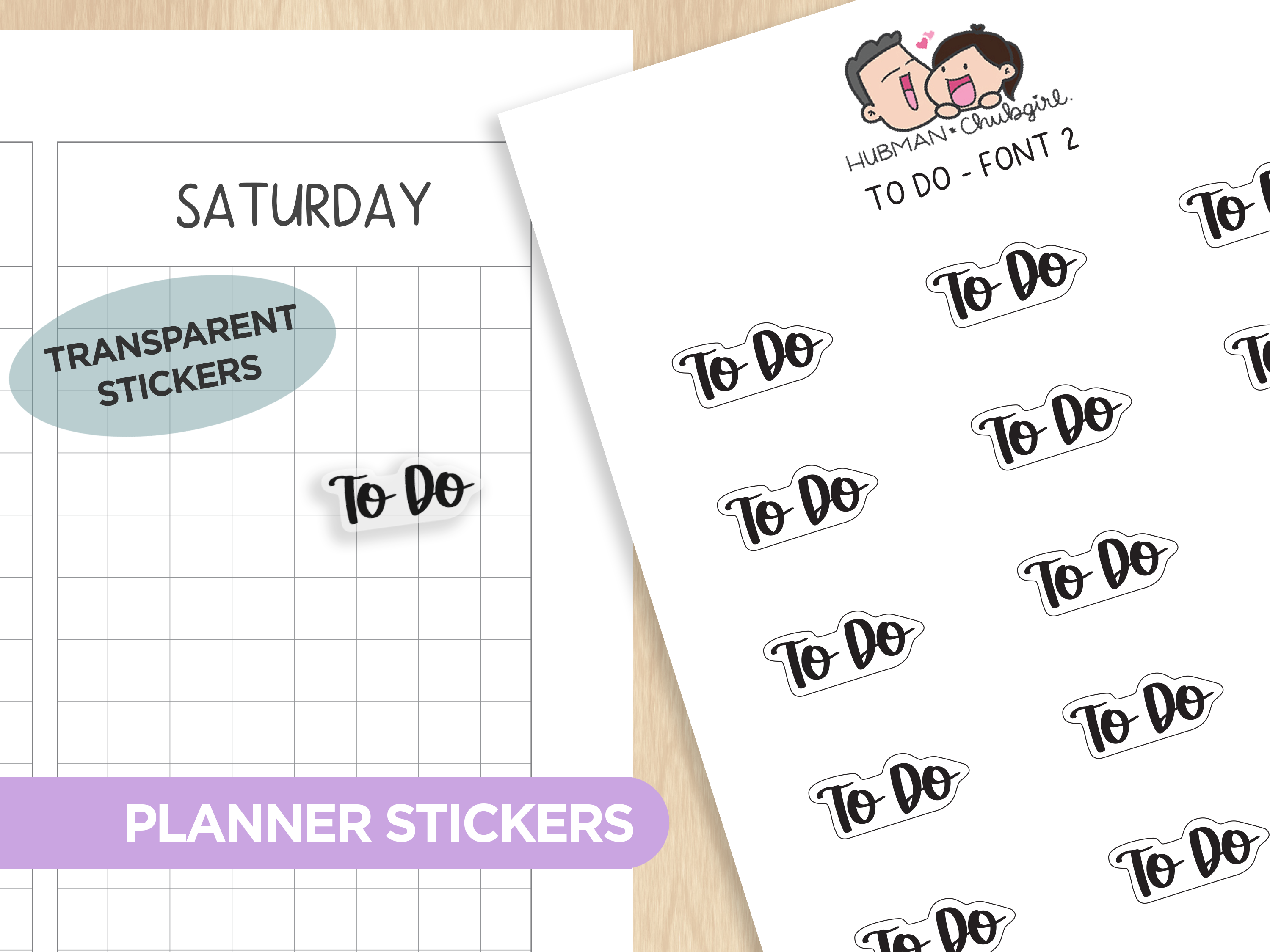 Text Planner Stickers Set (Font 2)