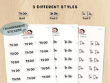 To Do - Text Planner Stickers (3 Font Styles)