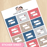 Monthly Tabs - Snail Mail Palette