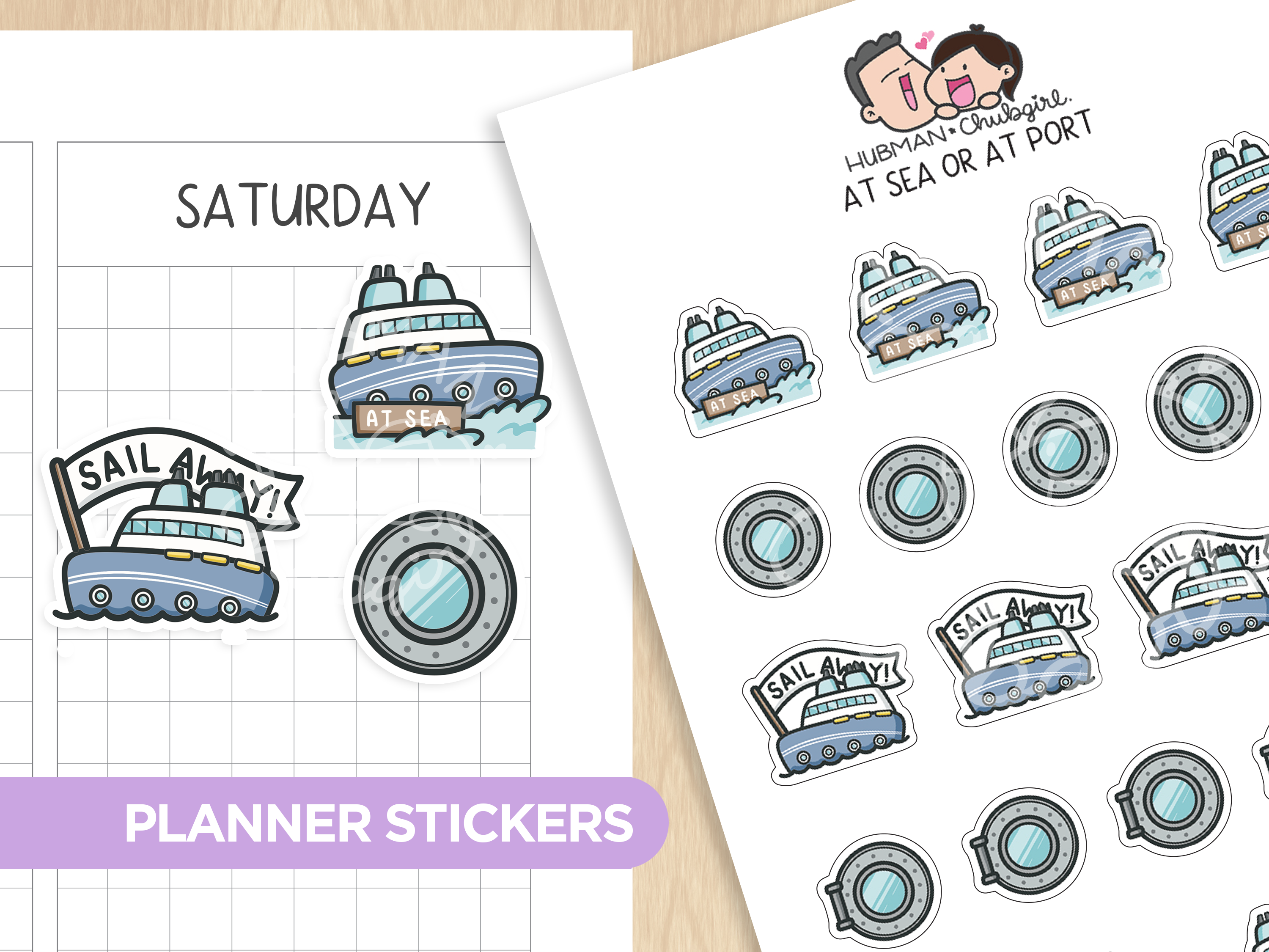 At Sea or At Port Planner Stickers