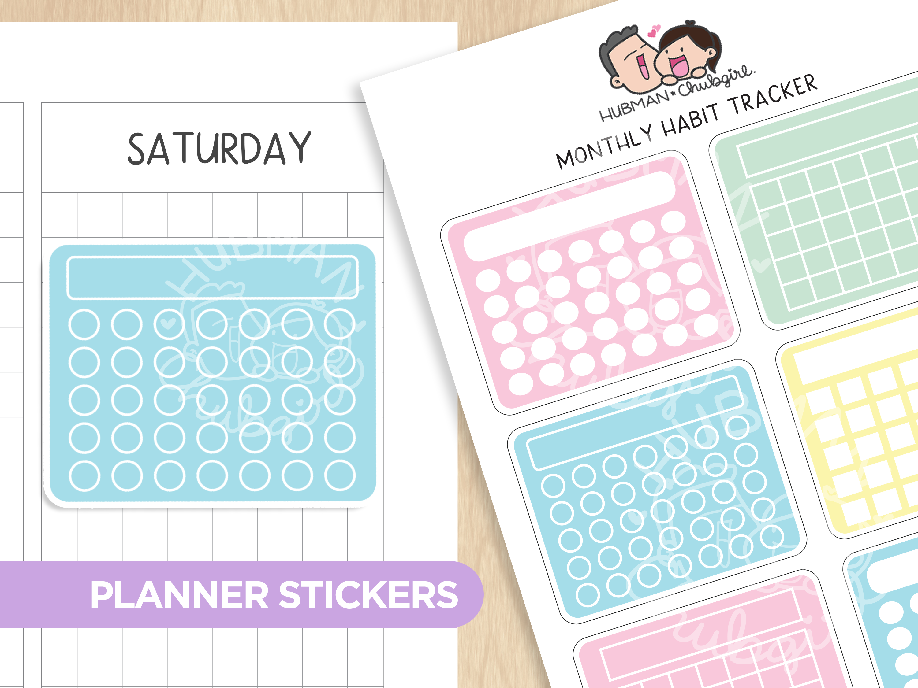 Monthly Habit Tracker - Purr-fect Breakfast Theme Palette