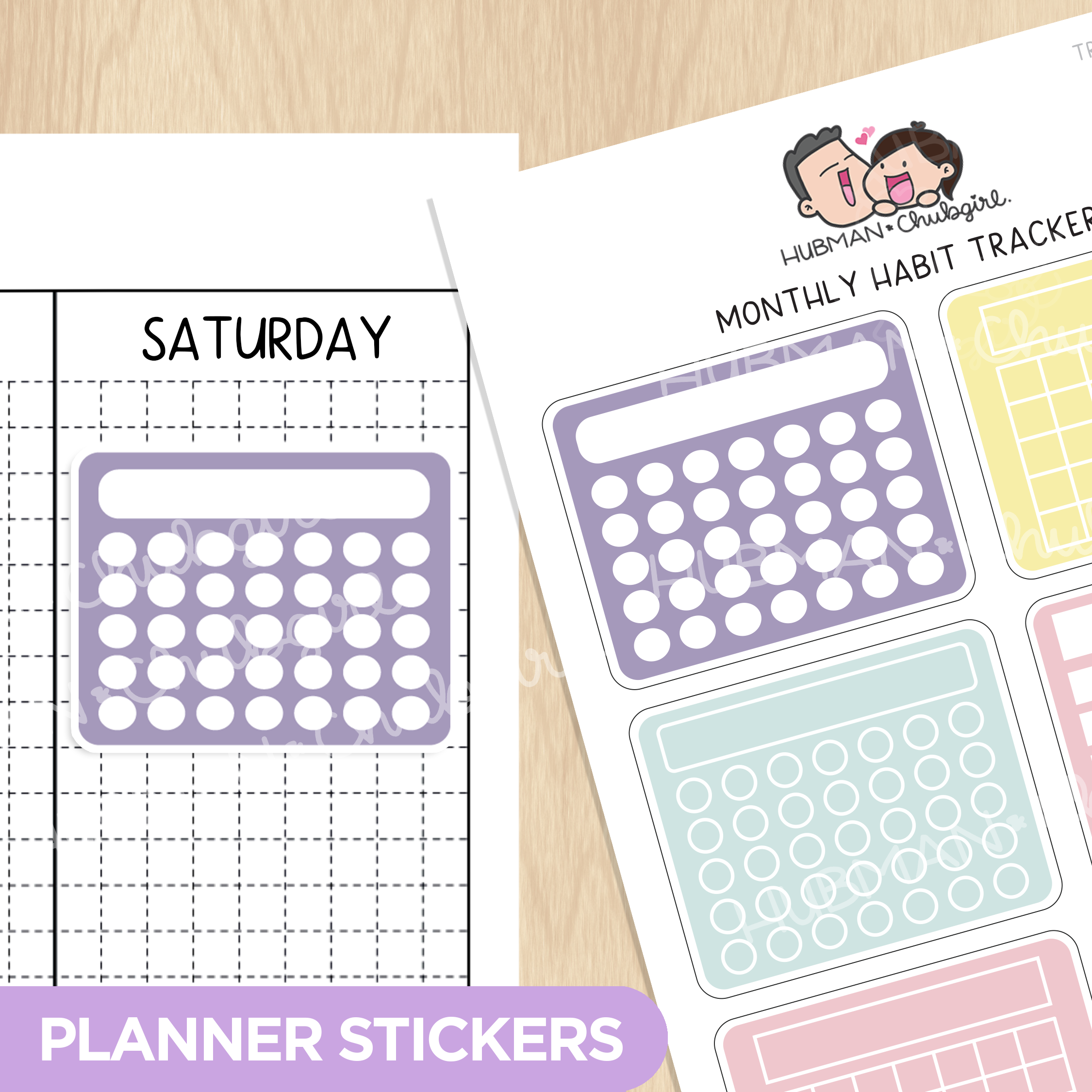 Monthly Habit Tracker - Slumber Party Theme Palette