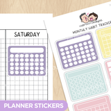 Monthly Habit Tracker - Slumber Party Theme Palette
