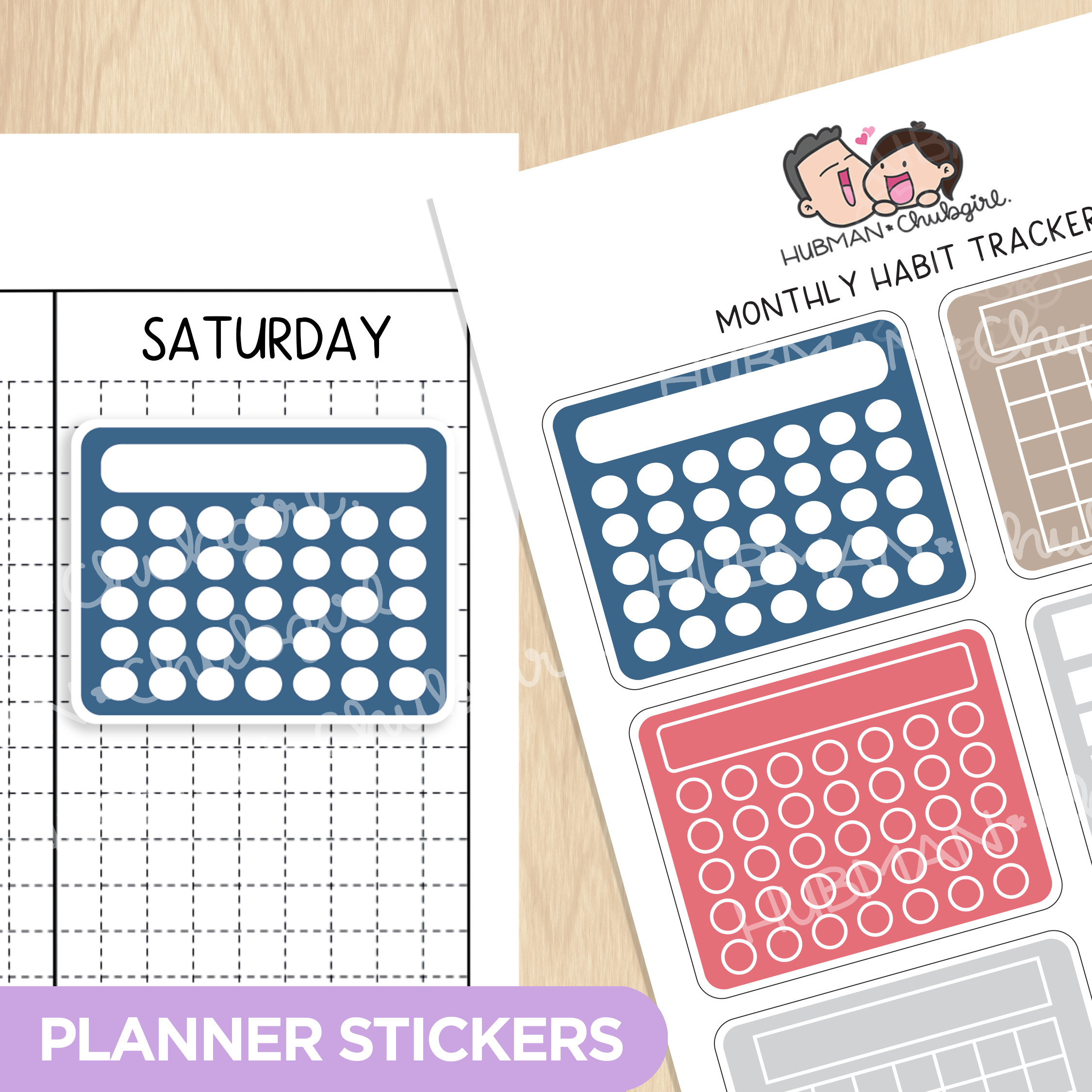 Monthly Habit Tracker - Snail Mail Theme Palette