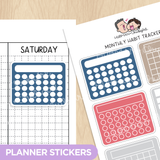 Monthly Habit Tracker - Snail Mail Theme Palette