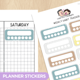 Weekly Habit Tracker - Let's Cook Theme Palette