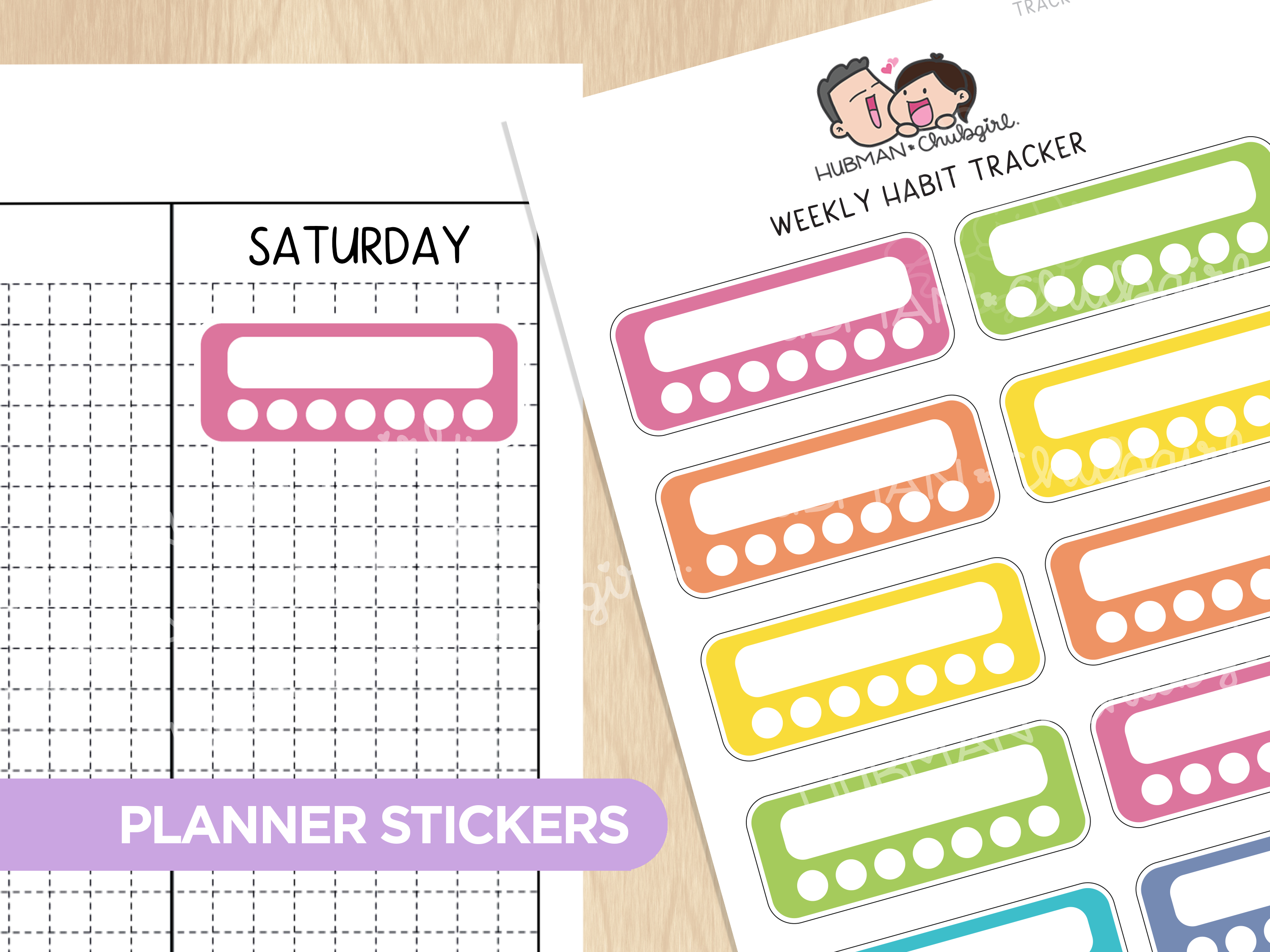 Rainbow Llamas Journaling Extras Sticker Set
