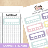 Weekly Habit Tracker - Slumber Party Theme Palette