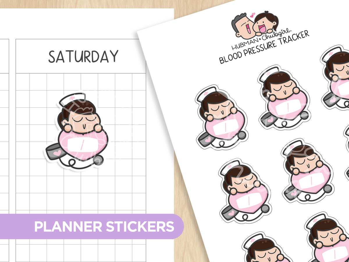 Blood Pressure Tracker Planner Stickers – Hubman and Chubgirl