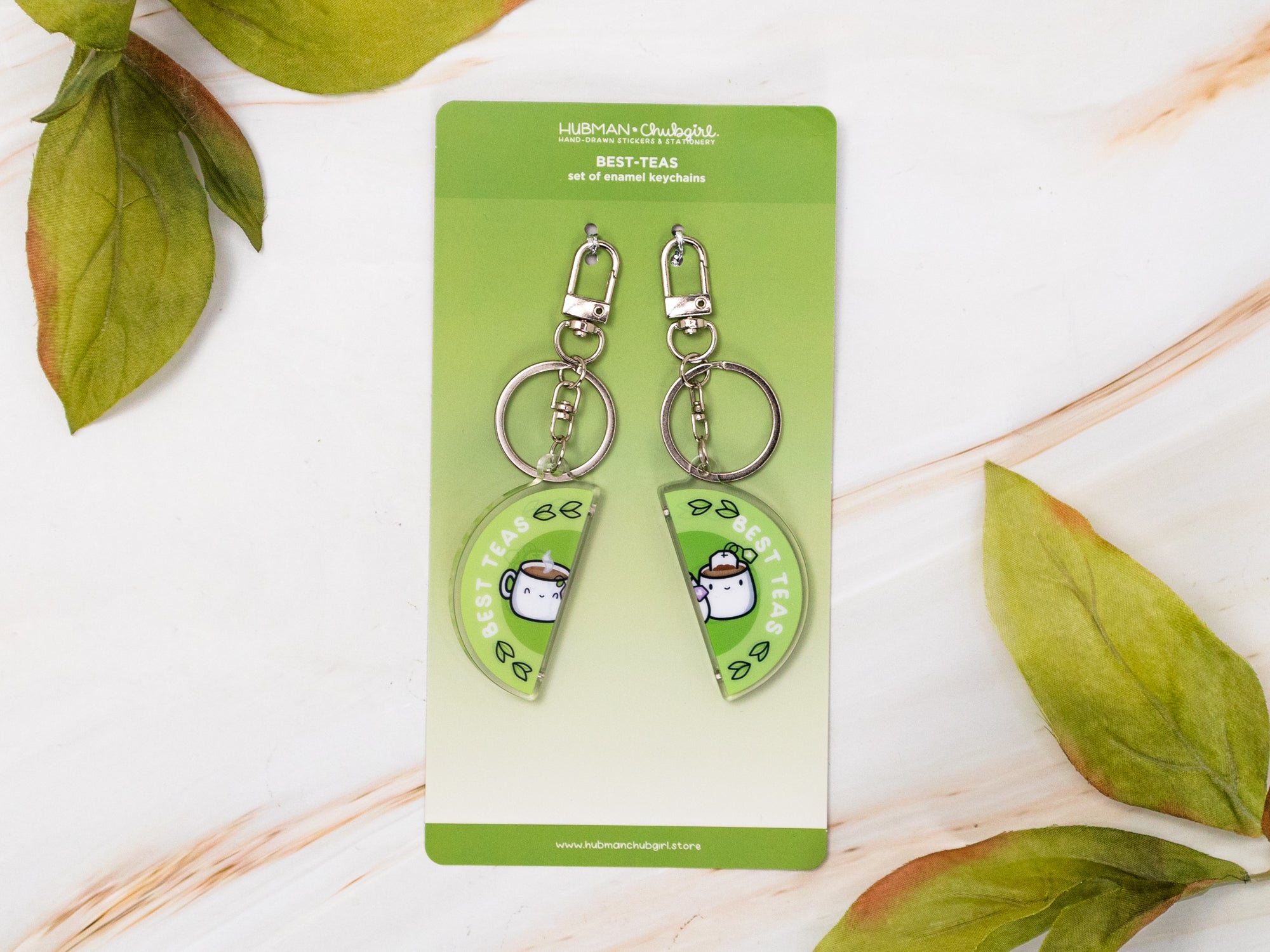 Tea Time Magnetic Keychains (Set of 2)