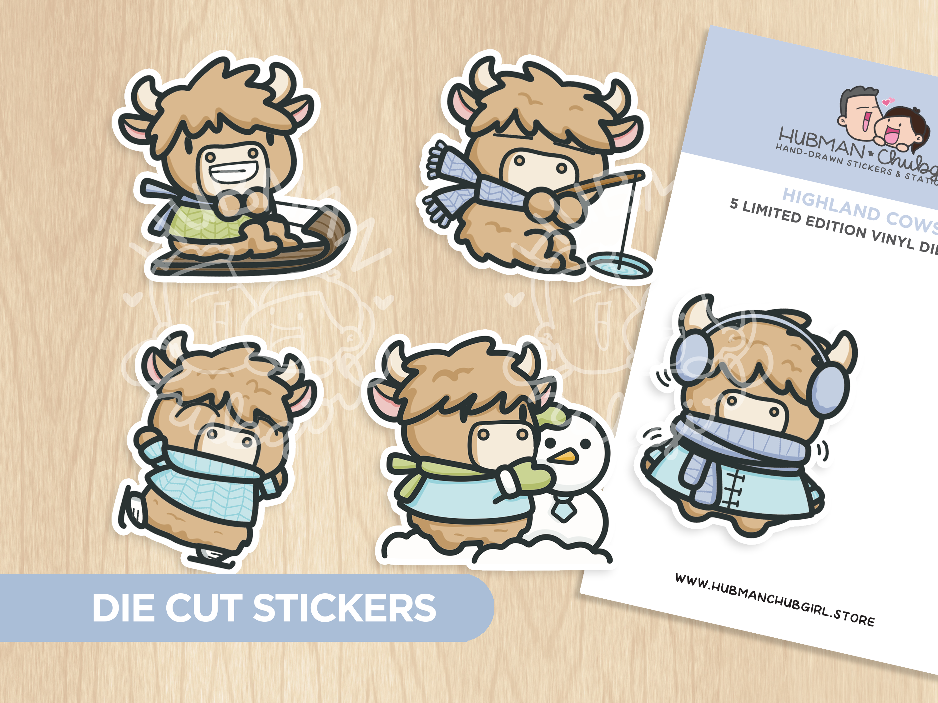 Winter Highland Cows Bundle