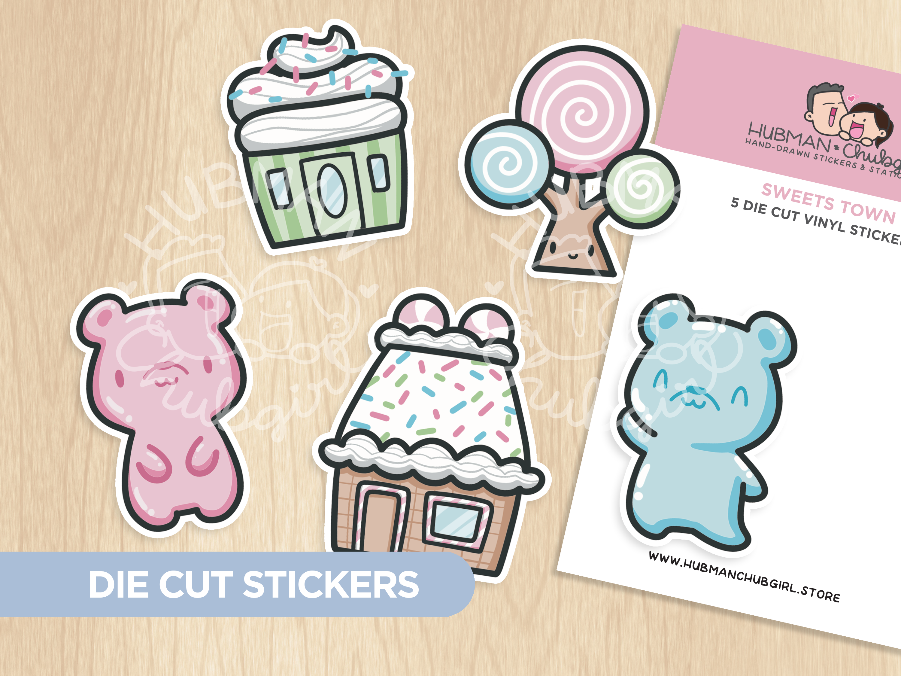 Sweets Town Die Cuts Stickers (Set of 5)