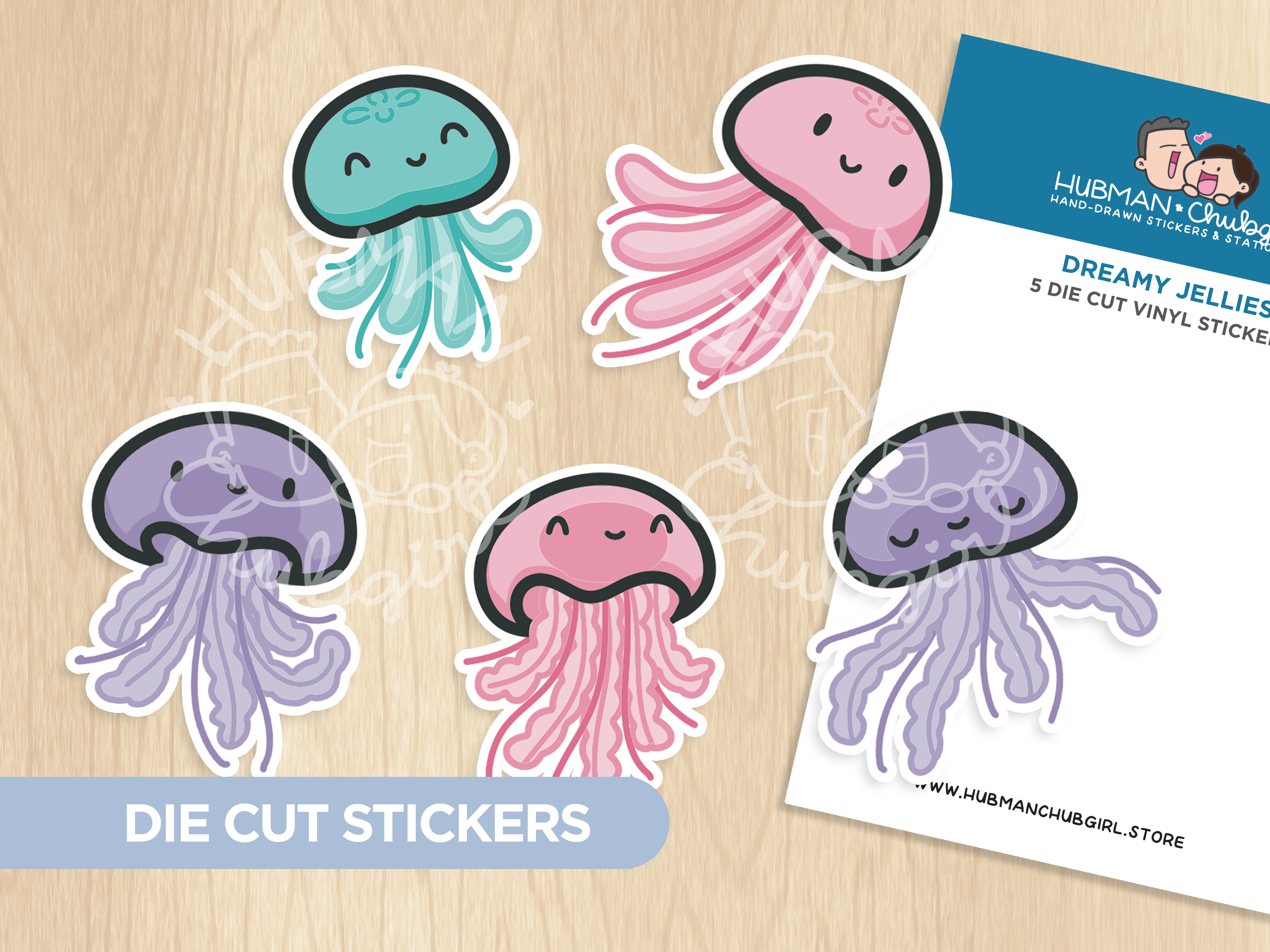 Dreamy Jellies Die Cut Stickers (Set of 5)