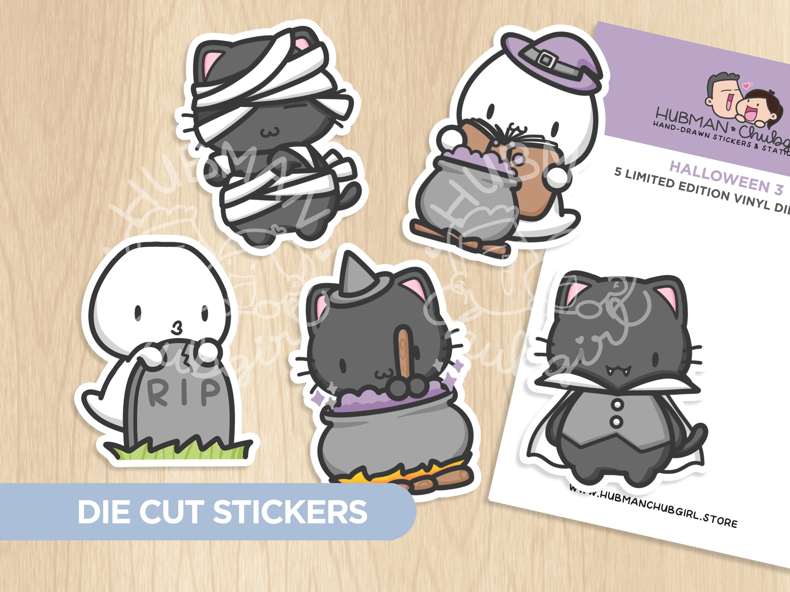 Spooky Kitties Sticker Set