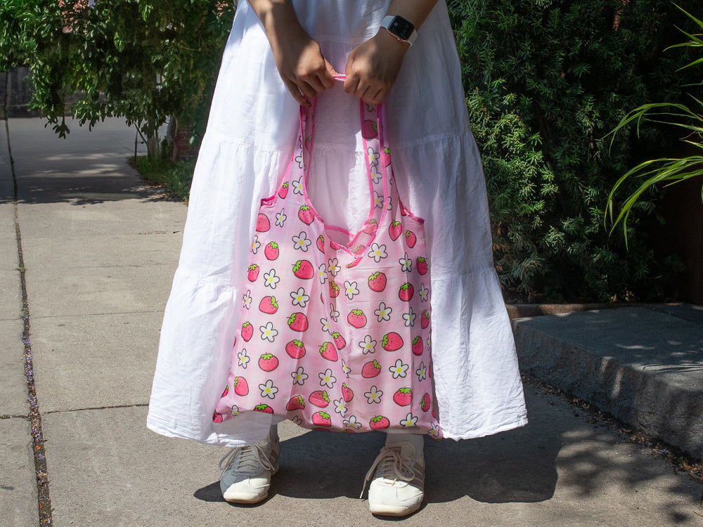 Strawberry Harvest Foldable Reusable Bag