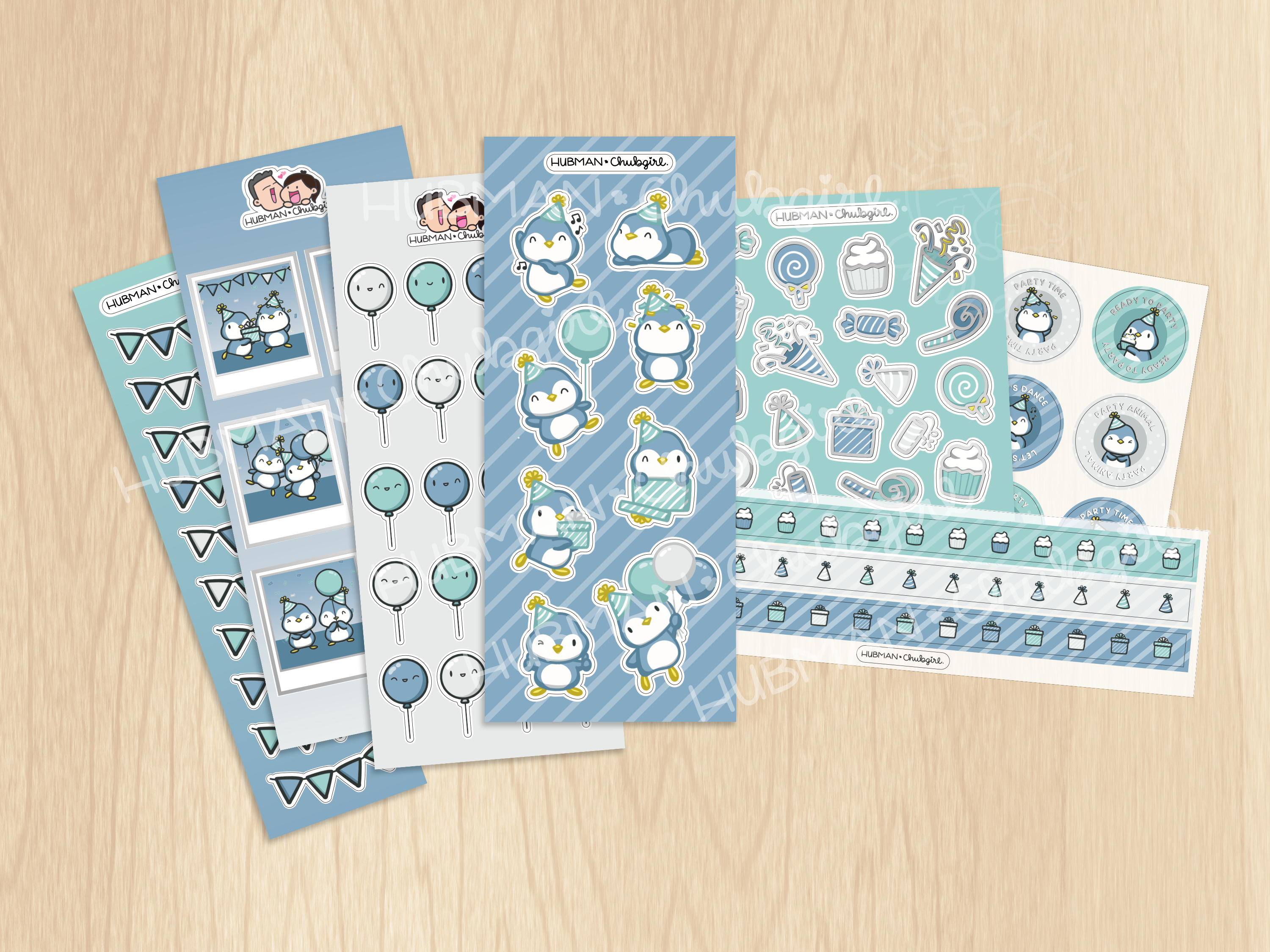Party Penguins Variety Sticker Pack