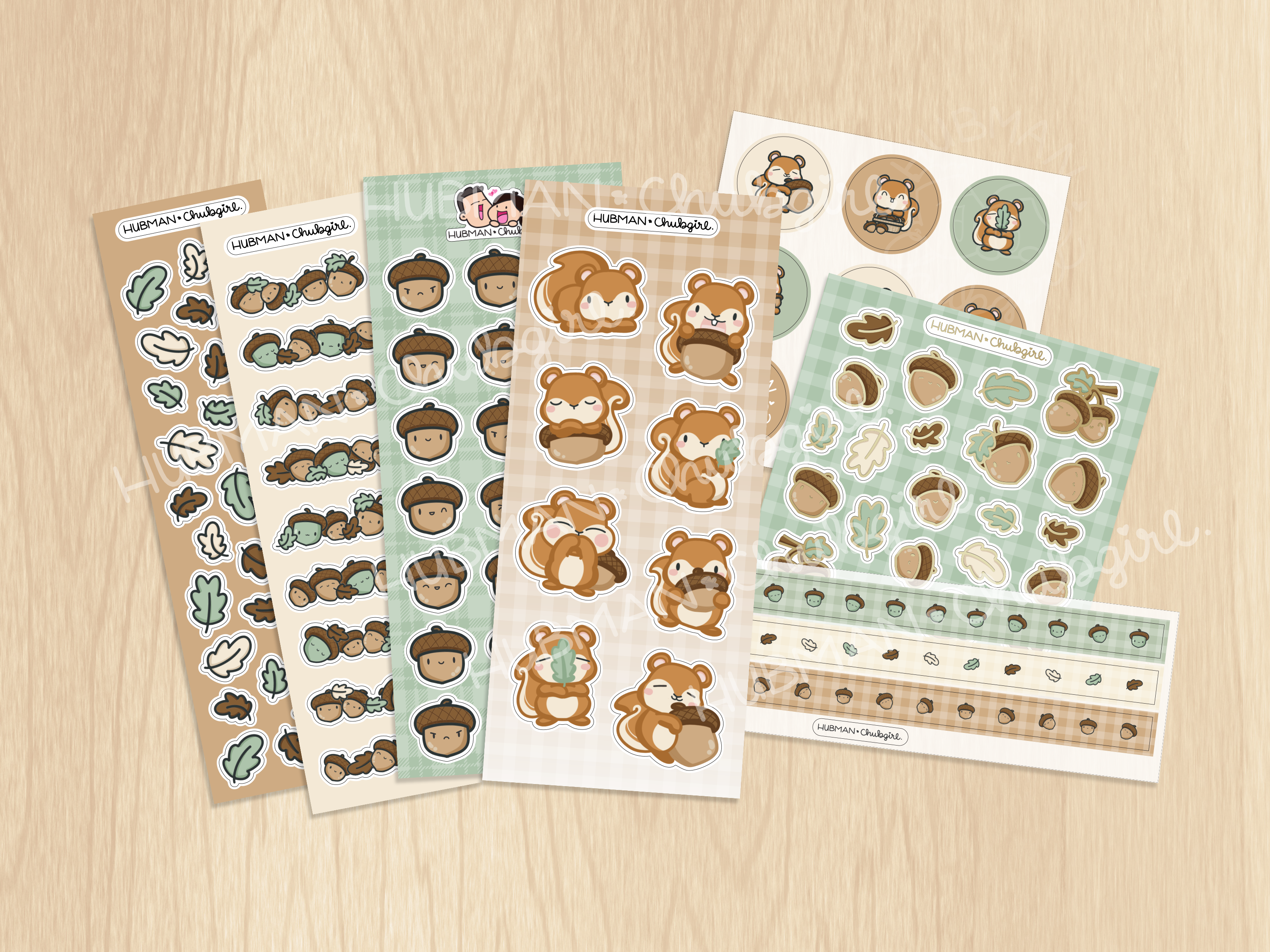 Squirrelly Acorn Variety Sticker Pack