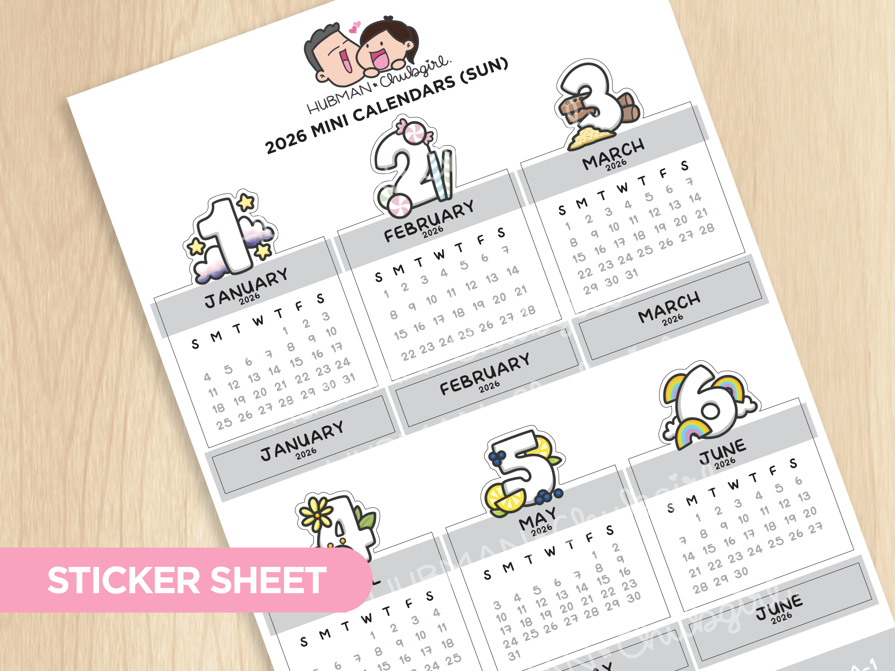 2026 Mini Themed Calendars