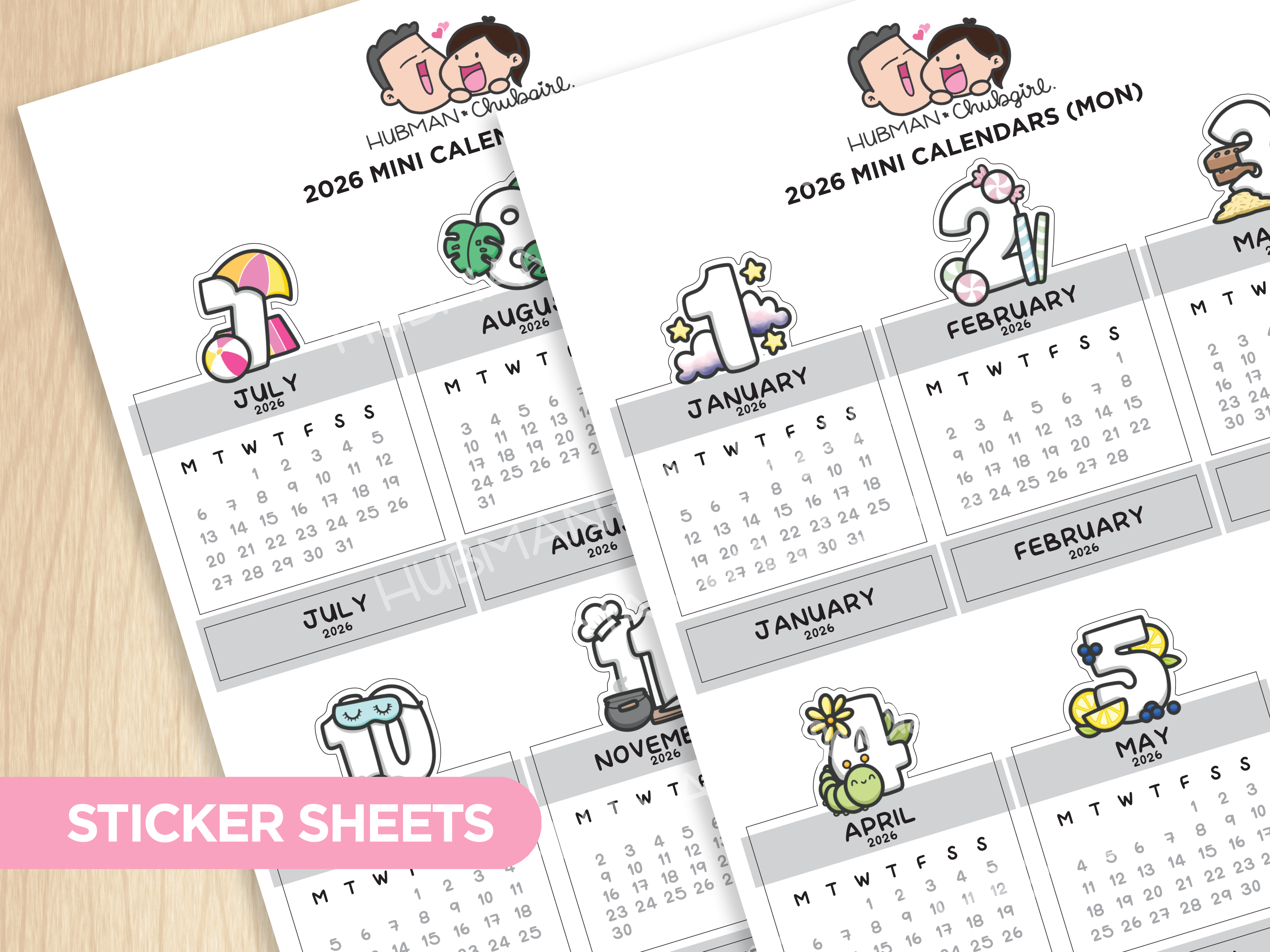 2026 Mini Themed Calendars