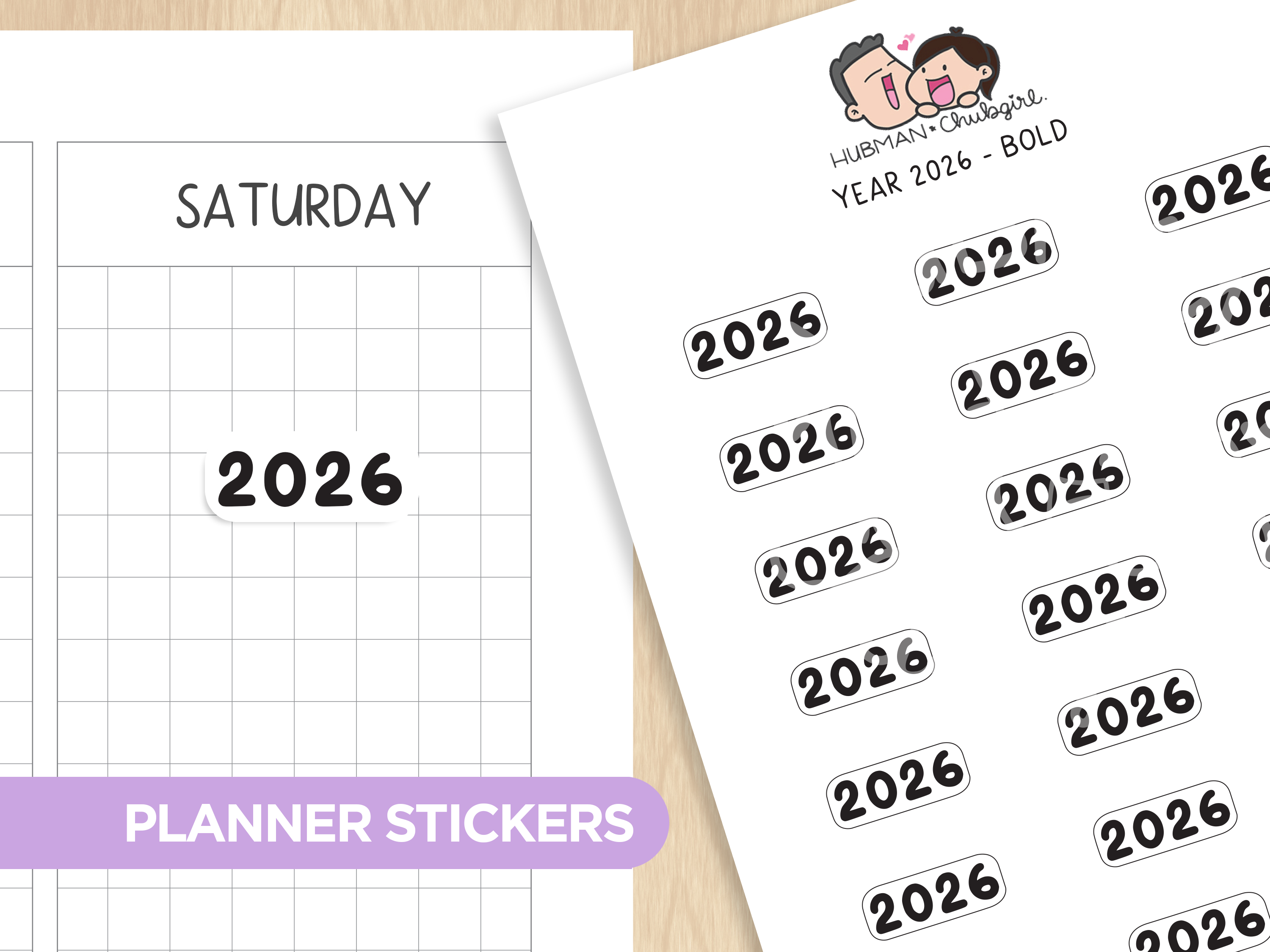 2026 Calendars Sticker Set