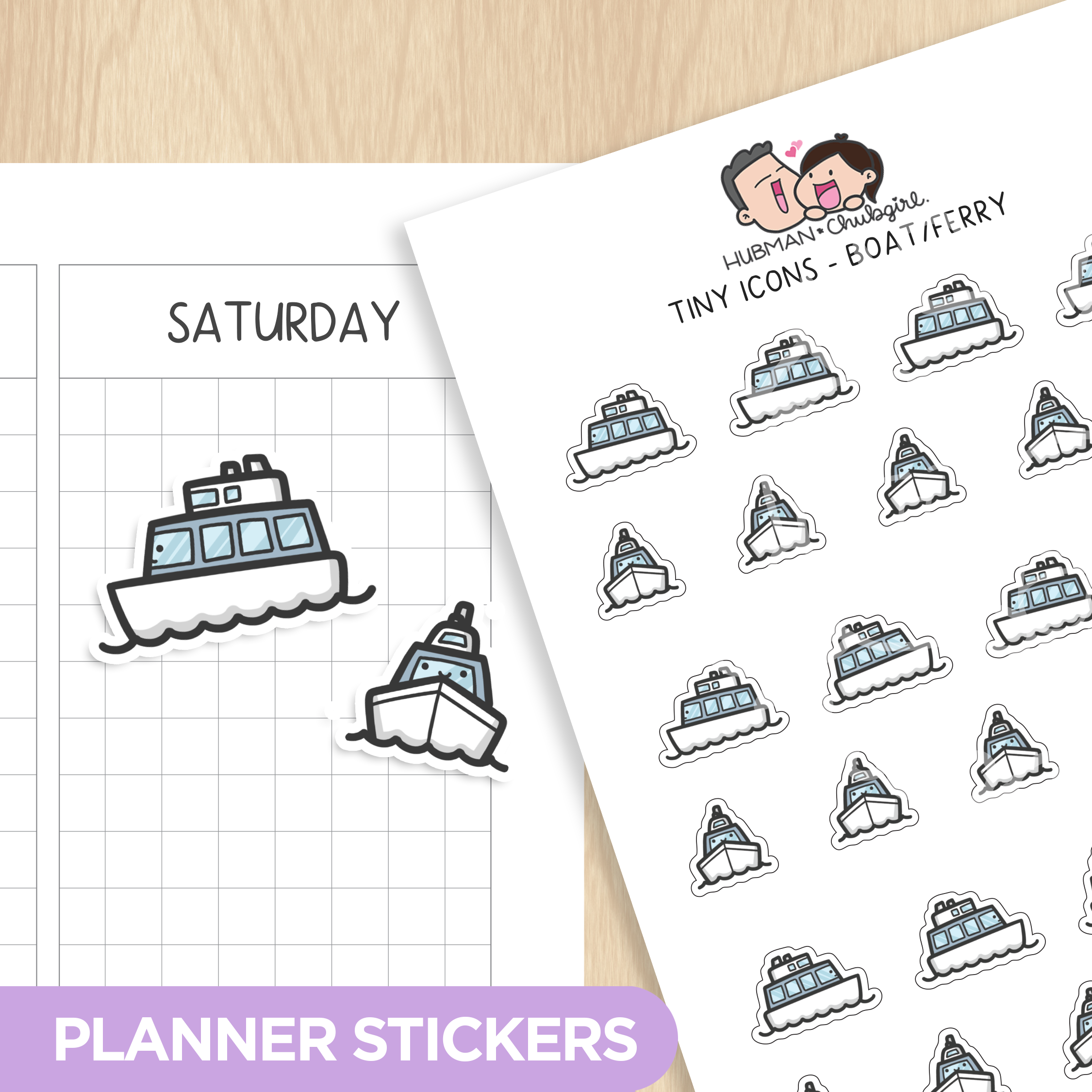 Tiny Icons - Transportation Planner Sticker Set