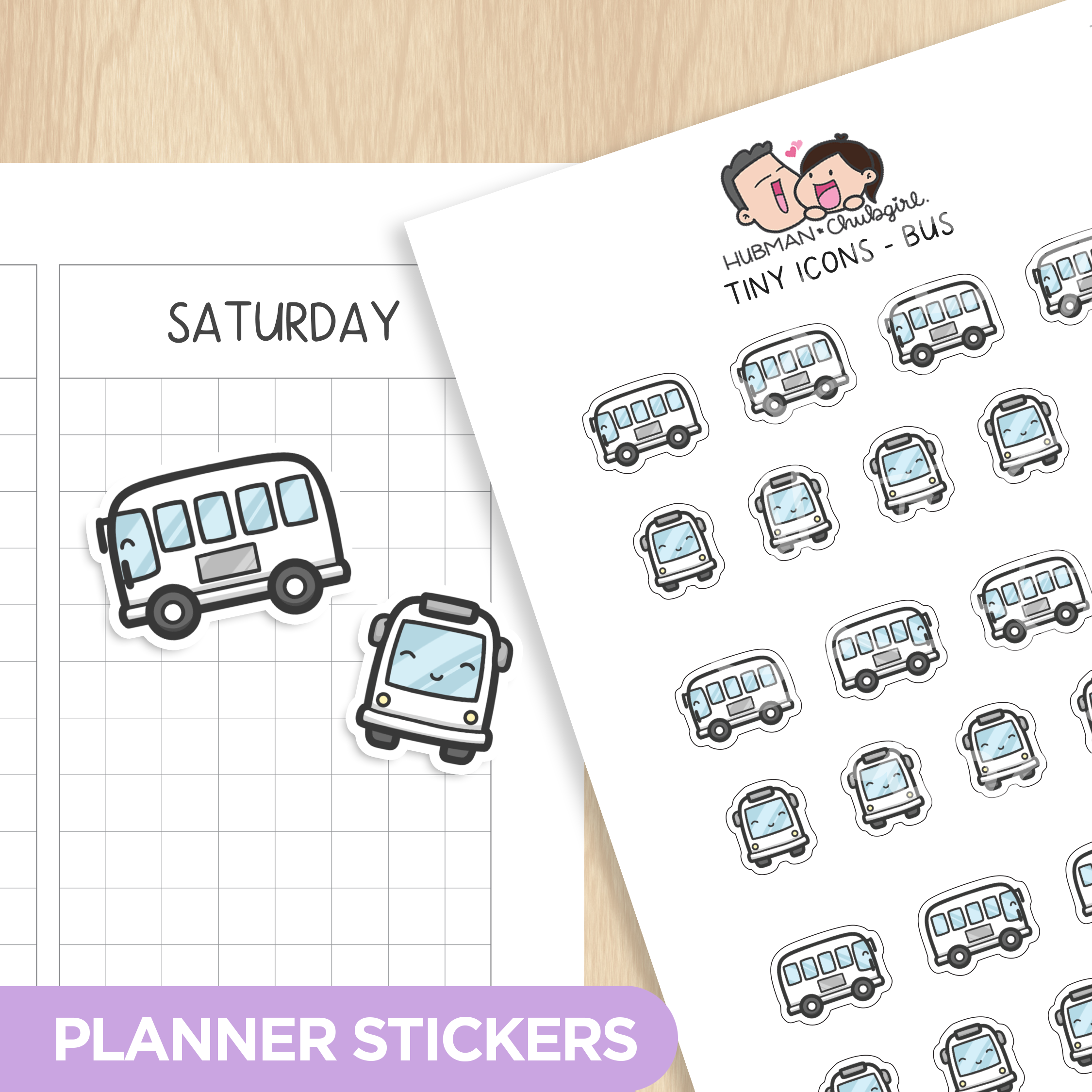Tiny Icons - Transportation Planner Sticker Set