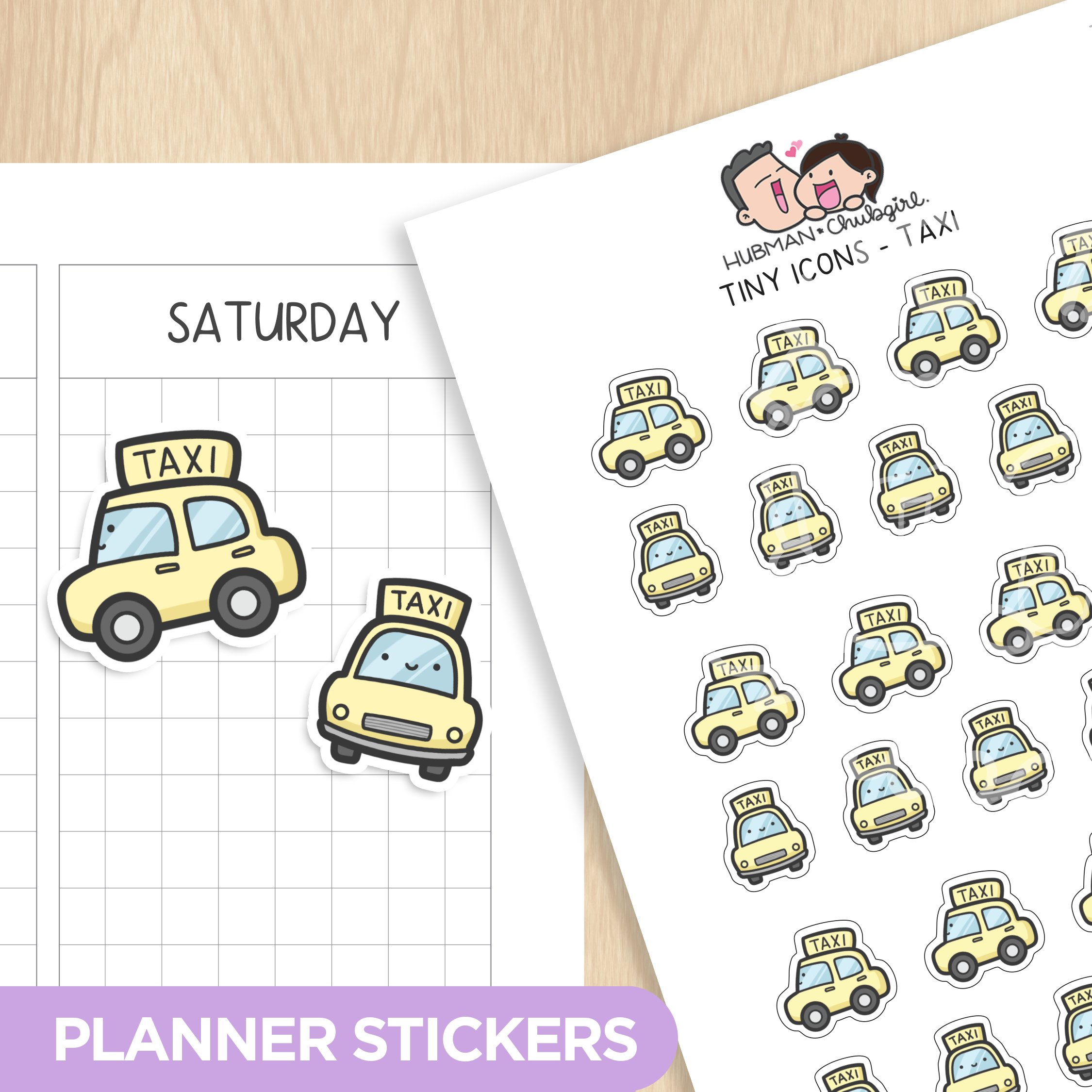 Tiny Icons - Transportation Planner Sticker Set