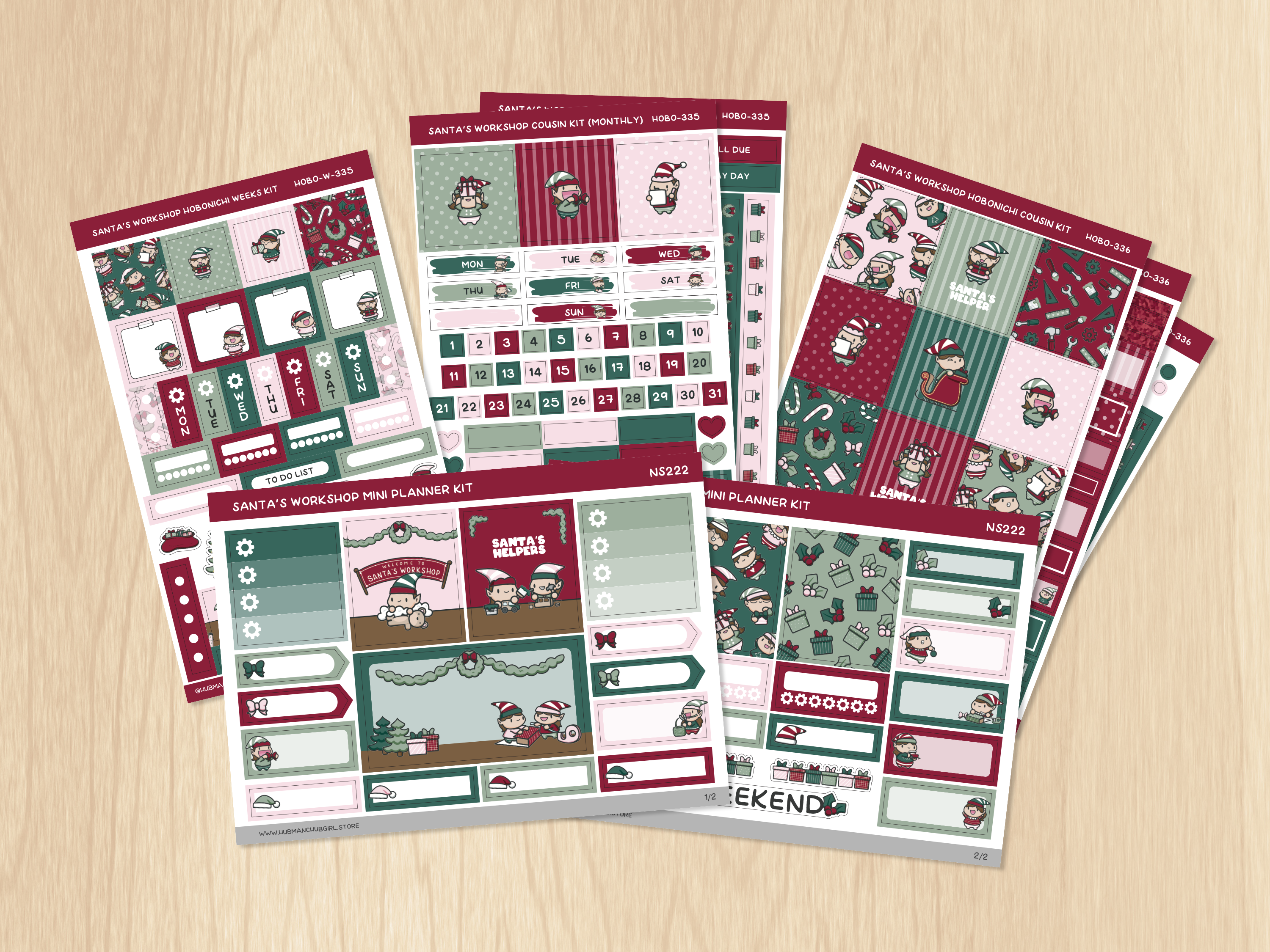 (Pre-order) Santa's Workshop Add-On Sticker Set