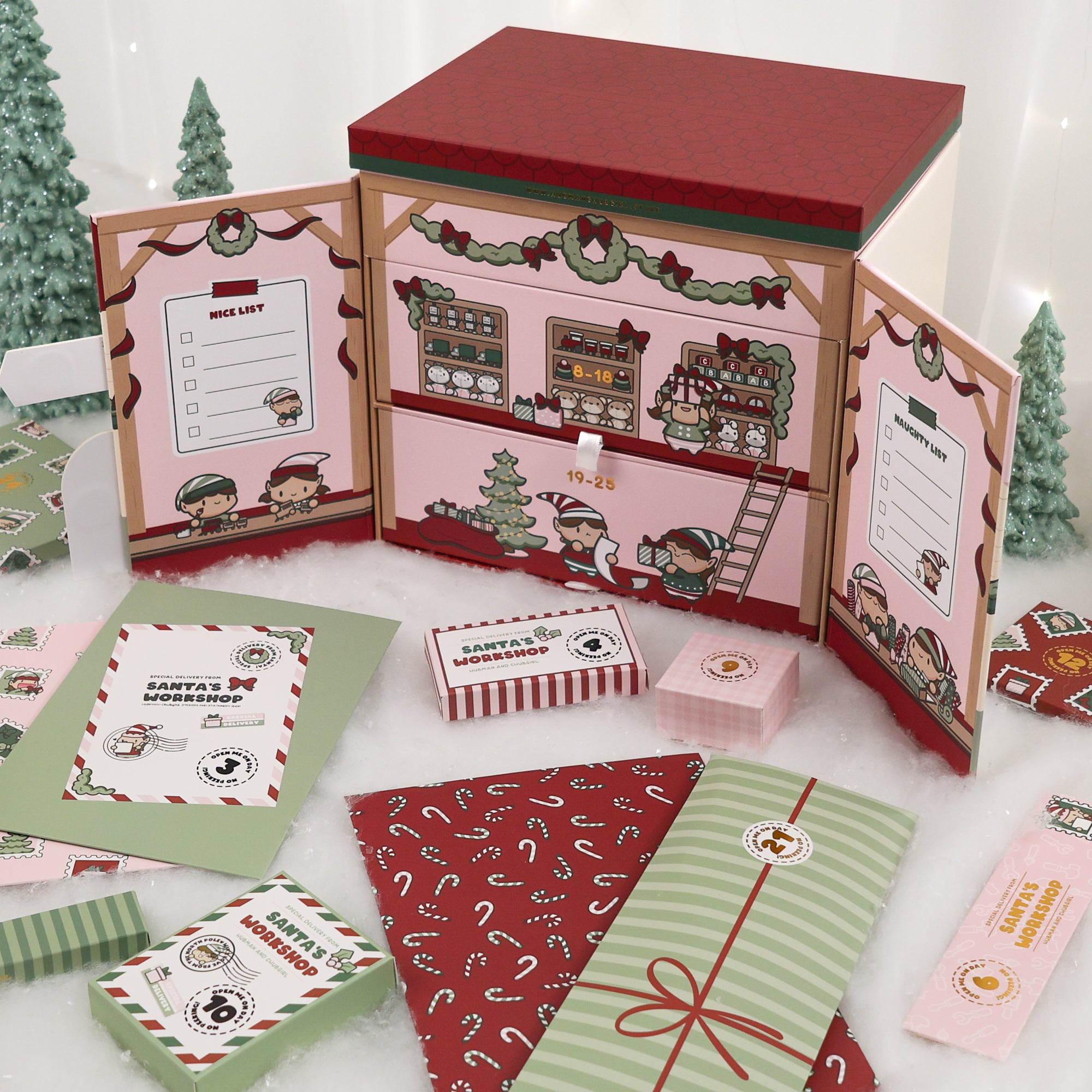Santa's Workshop Stationery Advent Calendar