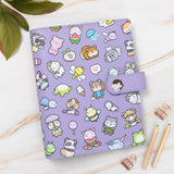 Vegan Leather Binder/Planner - Purple Critters