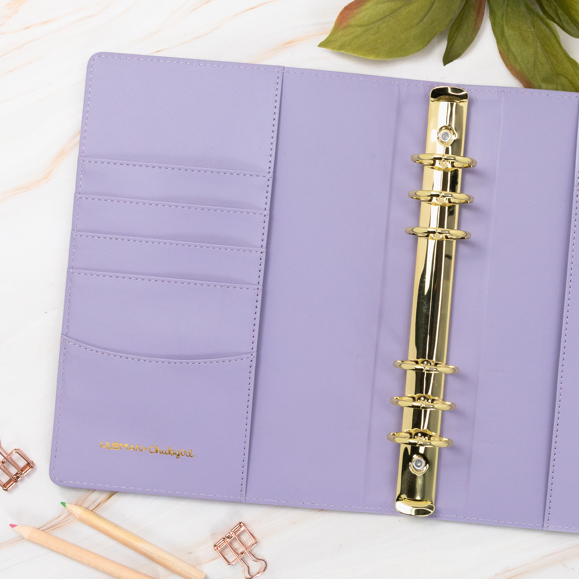Vegan Leather Binder/Planner - Purple Critters