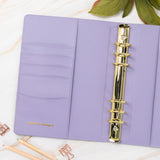 Vegan Leather Binder/Planner - Purple Critters