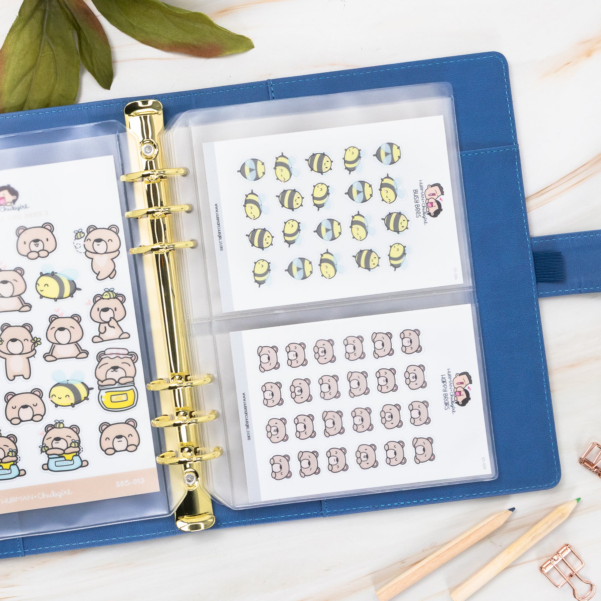 Vegan Leather Binder/Planner - Sea Friends