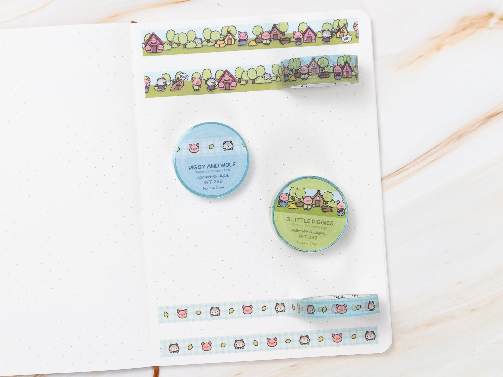 Three Little Pigs Washi Tapes (Set of 2)
