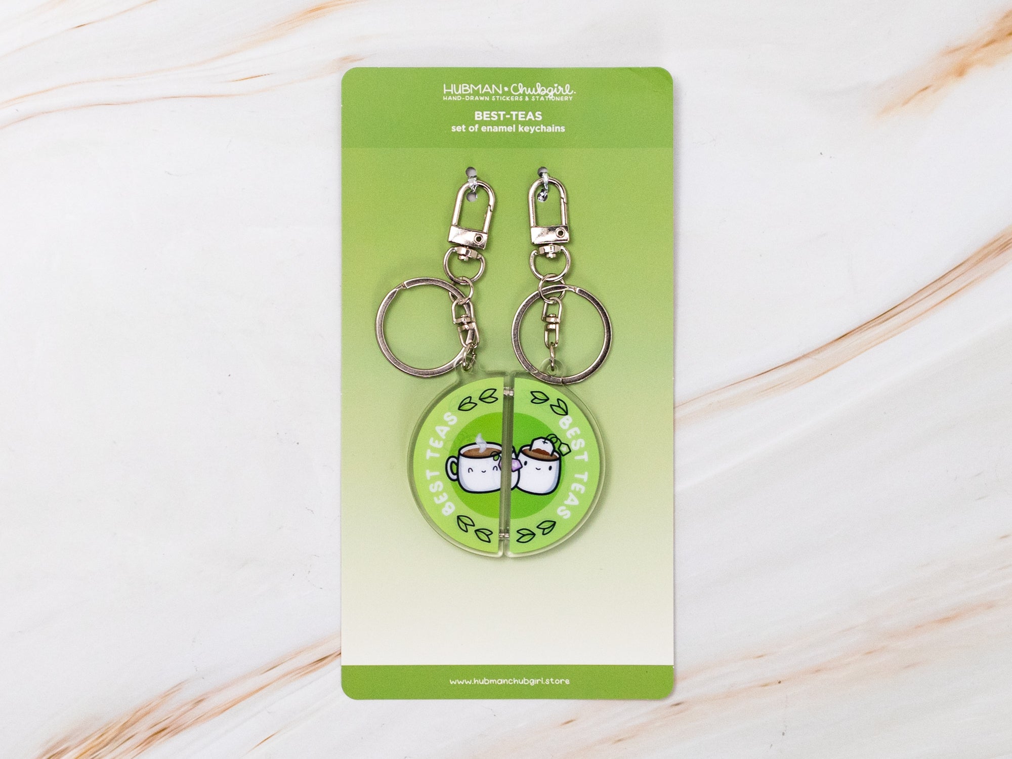 Tea Time Magnetic Keychains (Set of 2)