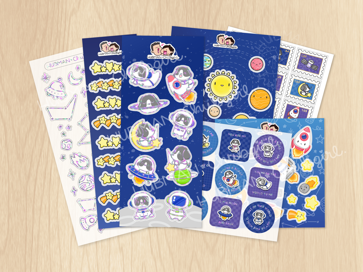 Blast Off Variety Sticker Pack – Hubman and Chubgirl