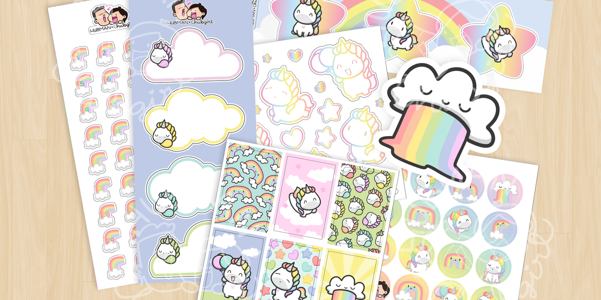 Sanrio Characters Twinkle Rainbow Notebook