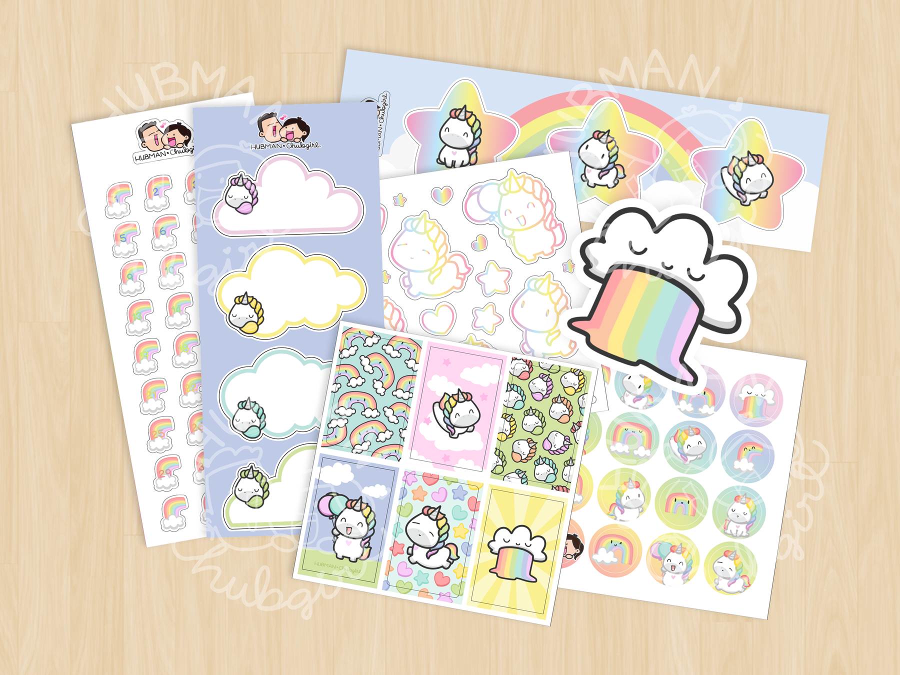 Variety Sticker Packs – Hubman and Chubgirl