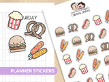 Carnival Snacks Planner Stickers