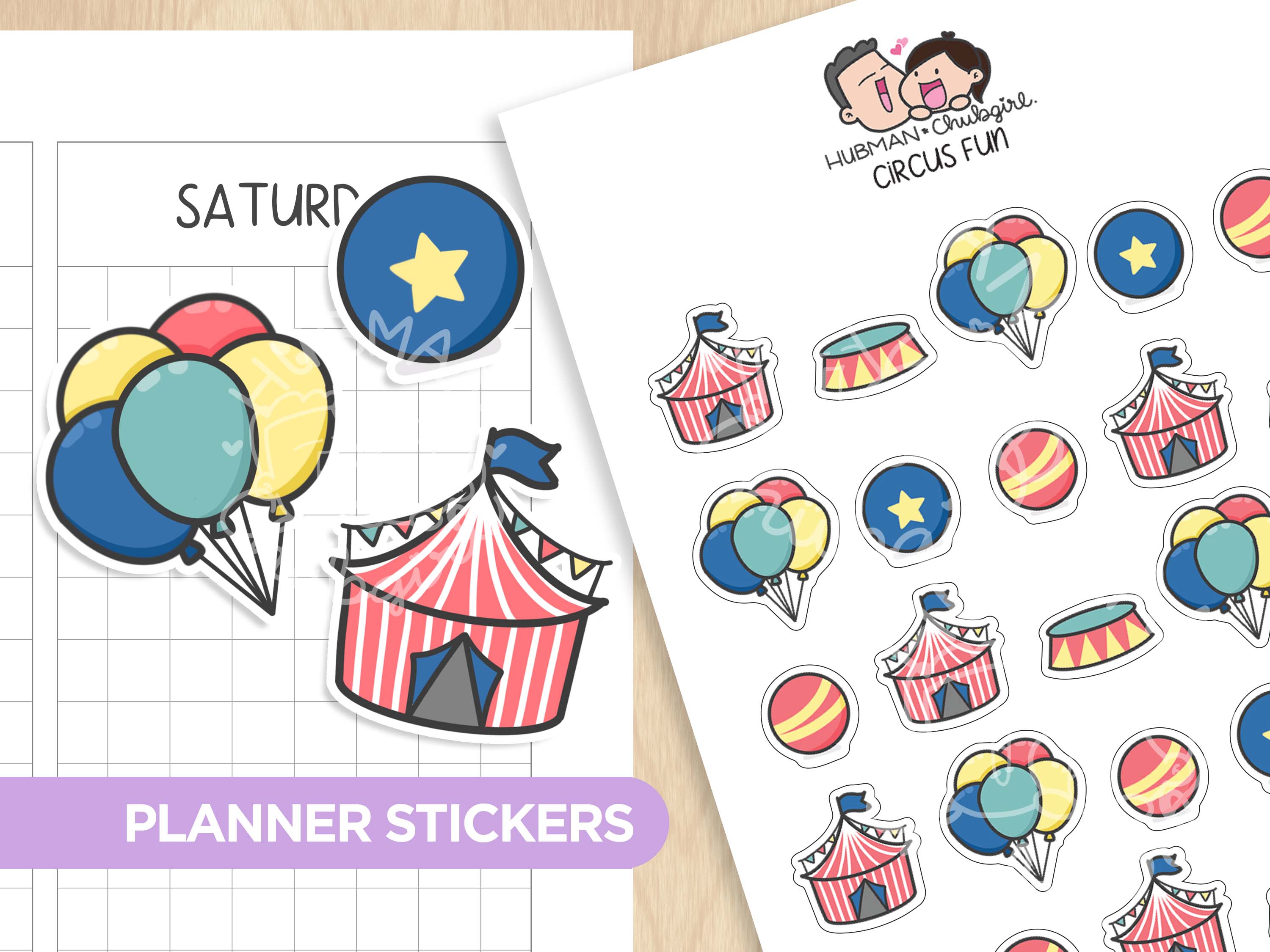 Circus Fun Planner Stickers
