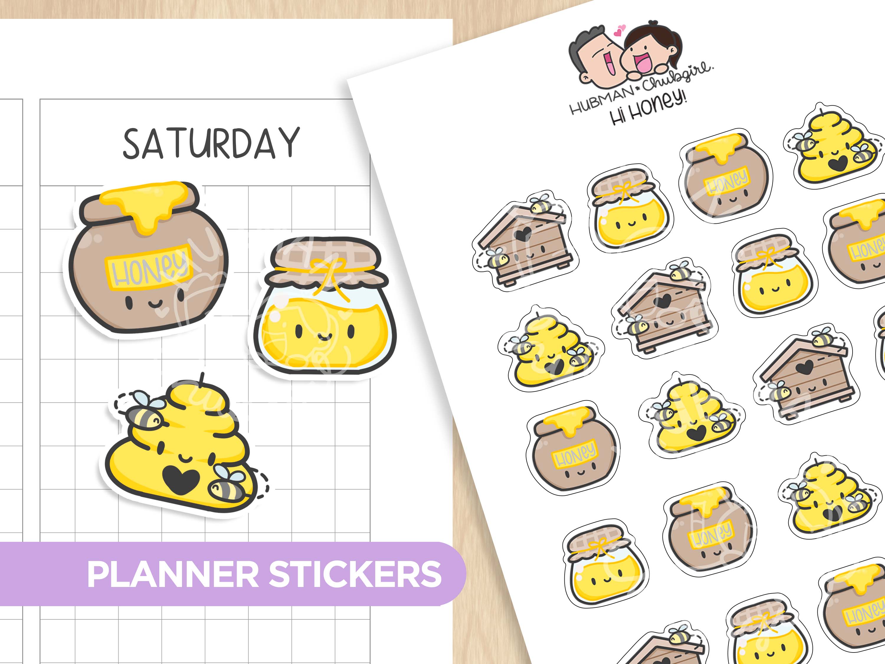 Bees and Bears Sticker Set
