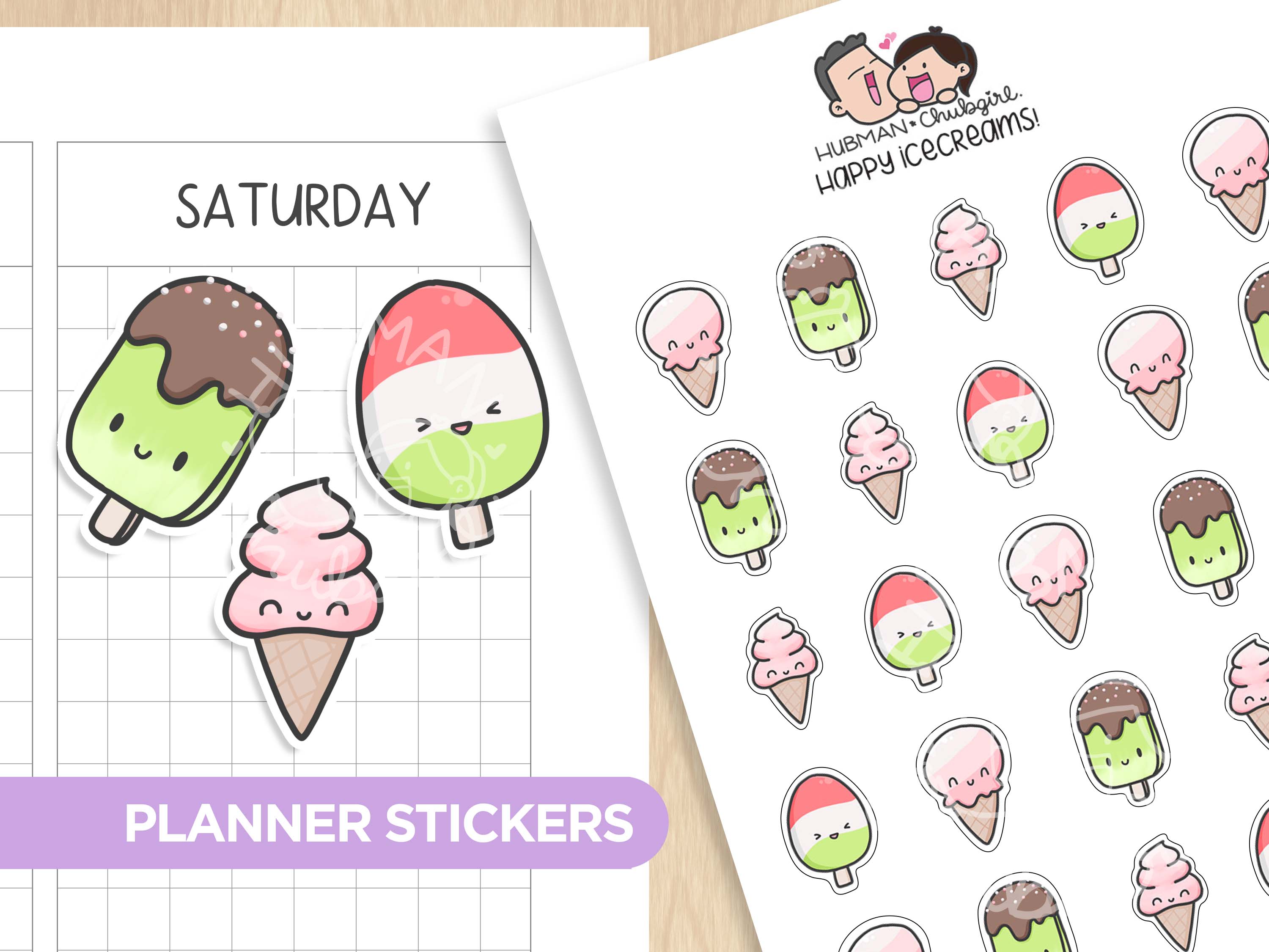 Donuts and Icecream Sticker Set