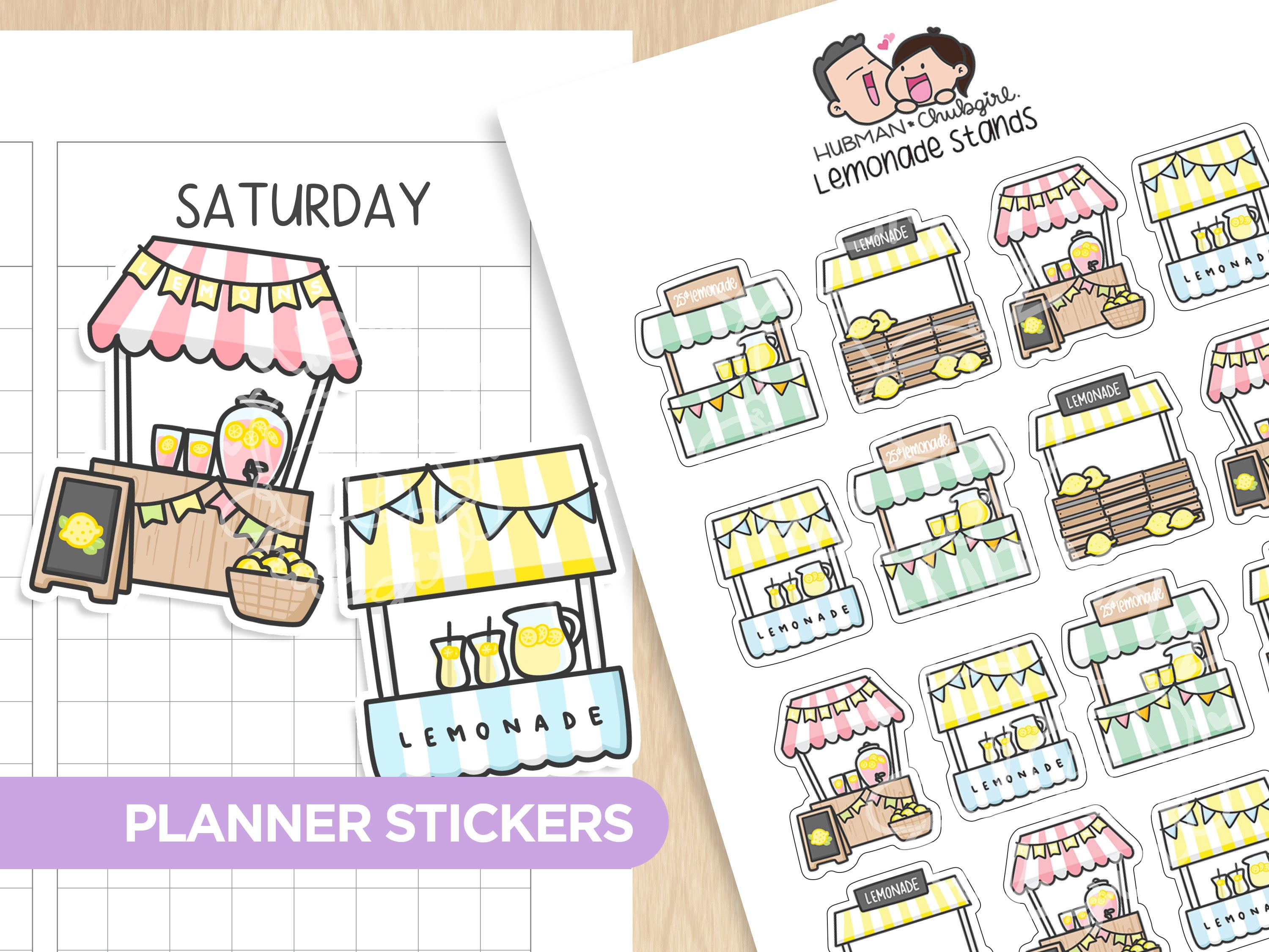 Lemonade Stands Planner Stickers