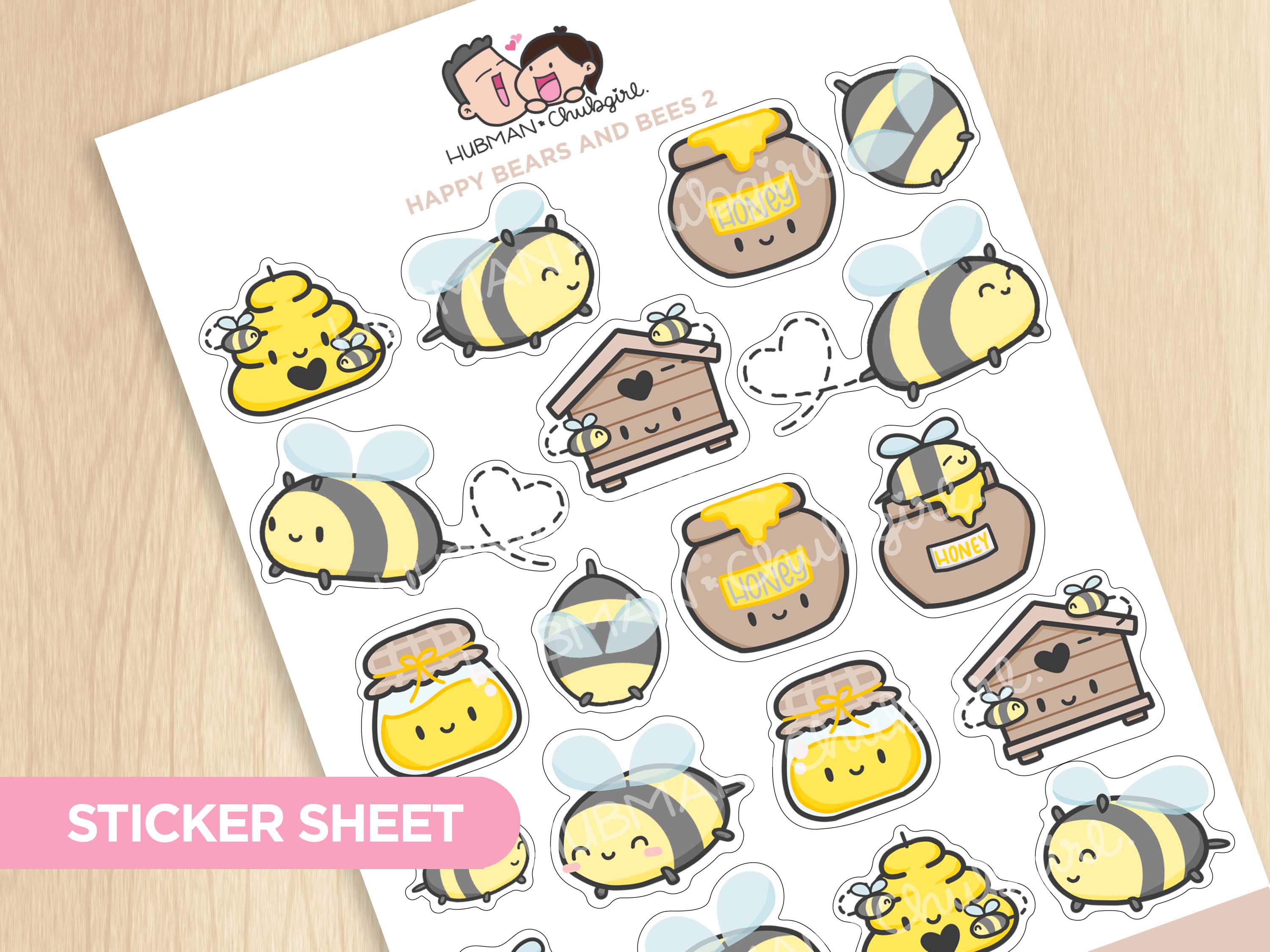 Bees and Bears Sticker Set