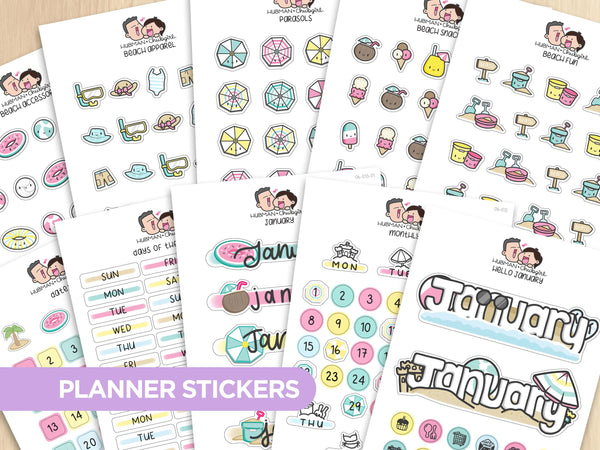 Sweet Treats Food Kawaii Sticker Pack | Cute | Fun Stickers | Stickers |  Gift for Her | Pack of 34 Planner Stickers