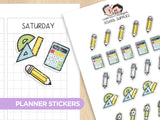 School Supplies Planner Stickers