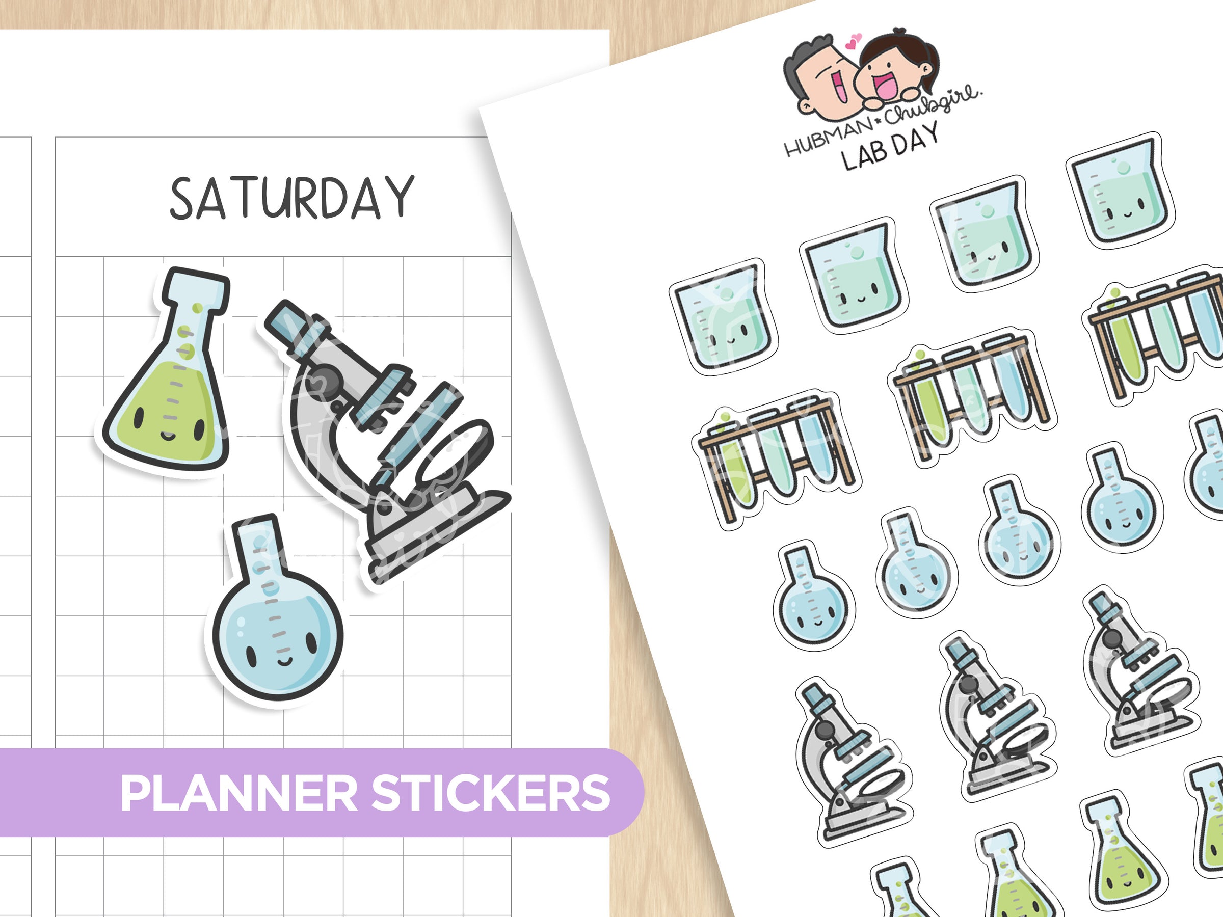 Functional Planner Stickers – Hubman and Chubgirl
