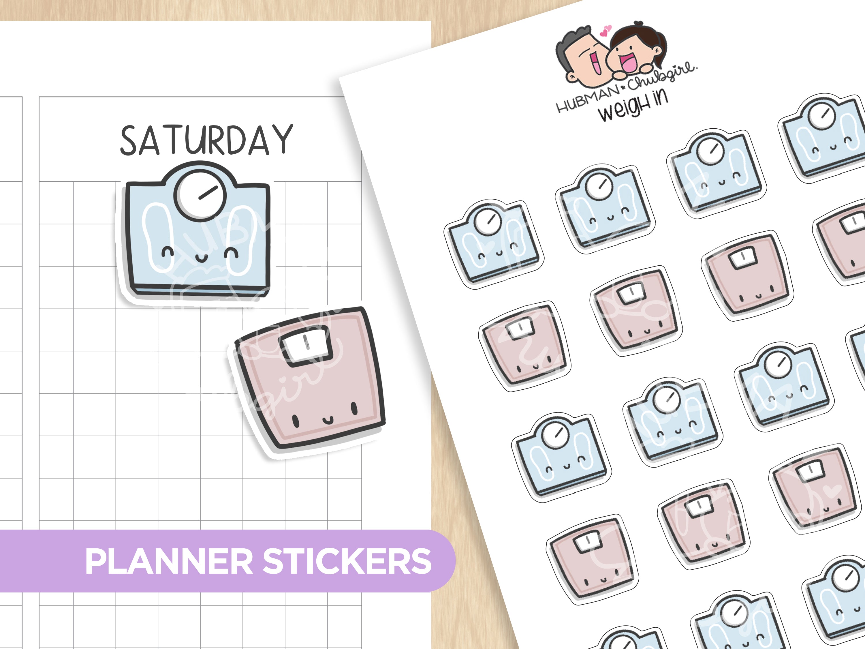 Weigh In Planner Stickers